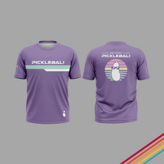 PickleBali Big Sunset Premium Pickleball Jersey - Pink Sunset on Black